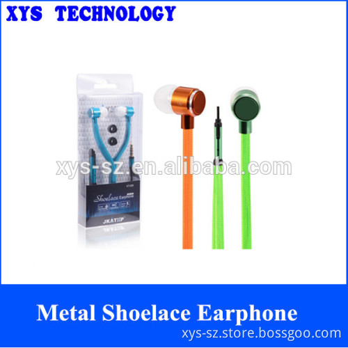 Hottest Cheapest promotional Metal Shoelace Earphone